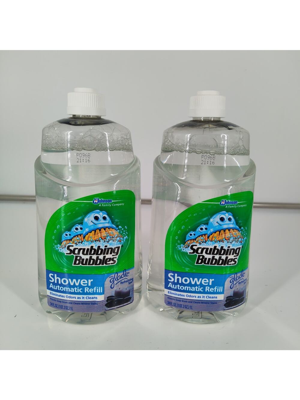 2 X Scrubbing Bubbles Automatic Shower Cleaner Fresh Clean Scent Refill 34oz
